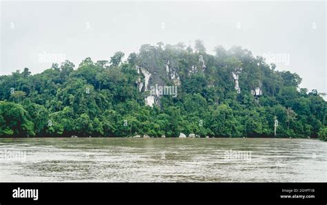 Beautiful Landscape Of Mahakam Ulu Tropical Rainforest On The Banks Of