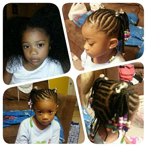 Maybe you would like to learn more about one of these? 2 ponytails w/beads | Kids braided hairstyles, Braids for ...