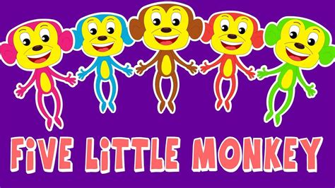 Five Little Monkeys Monkey Song Nursery Rhymes Youtube