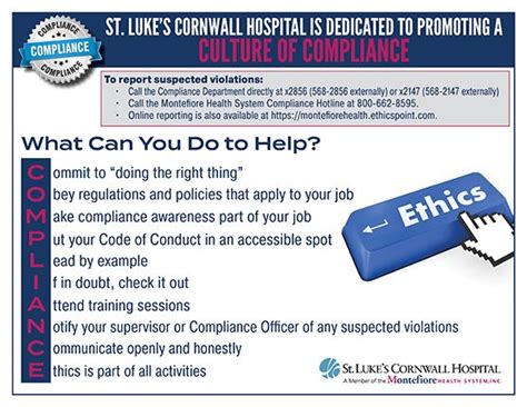 Compliance Awareness Montefiore St Lukes Cornwall Hospital