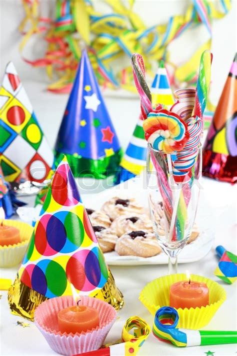 Party Accessories For New Year Eve Birthday Party Or Carnival Stock