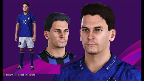 Roberto Baggio Pes 2021 And Pes 2020 Ps4 Face Youtube