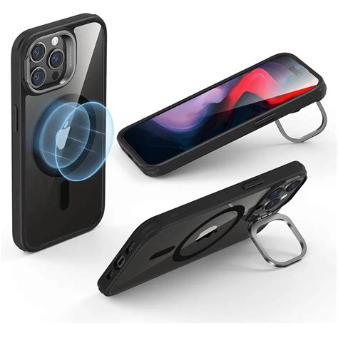 ESR IPhone Pro Max Classic Hybrid Case With Stash Stand HaloLock Clear Black Alphastore