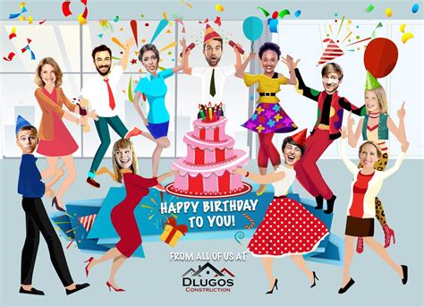 Group Birthday Caricature Your Faces Company Birthday Card Etsy