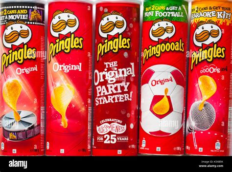 Tubs Of Pringles Original With Different Packaging And Offers Stock