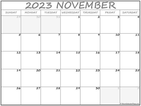 Printable Calendar November 2022 Free Printable Blank World
