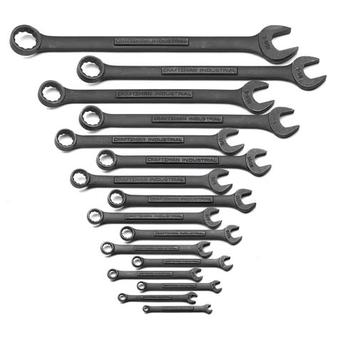 Craftsman Professional Use 16-Piece Inch Black Oxide Combination Wrench ...