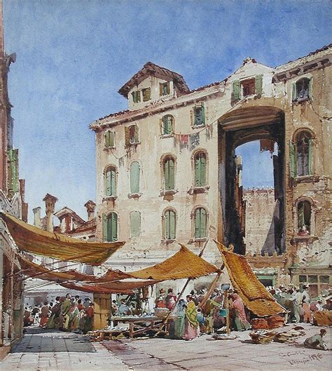 Venetian Market Painting Giuseppe Carelli Oil Paintings