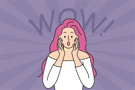 Stunned Young Woman With Pink Hair Make Facial Expression Feeling Shocked And Surprised Amazed