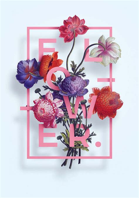 25 Floral Typography Designs Blend With Flowers