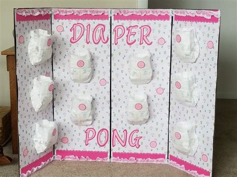 Diaper Pong Baby Shower Game Fun Baby Shower Games Boy Baby Shower