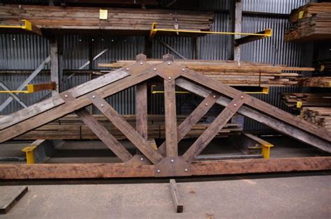 Plywood gussets can substitute for for metal plates if a structural engineer designs trusses and gussets to be built in this way. Custom made trusses. - The Salvage Yard