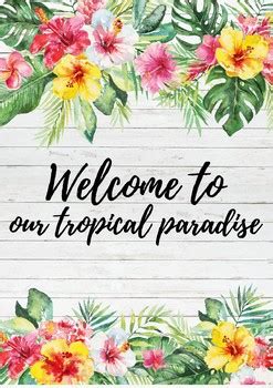 See more ideas about tropical living, tropical living room, interior design. TROPICAL THEME DOOR DECOR | Welcome to our tropical ...