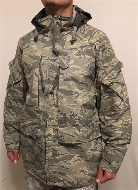 Usaf Us Air Force Goretex Abu Tiger Stripe Apecs Parka Jacket Large