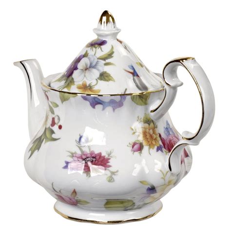 5th Avenue Collection Porcelain 2 Cup Teapot In Colored Flowered Décor Teapots