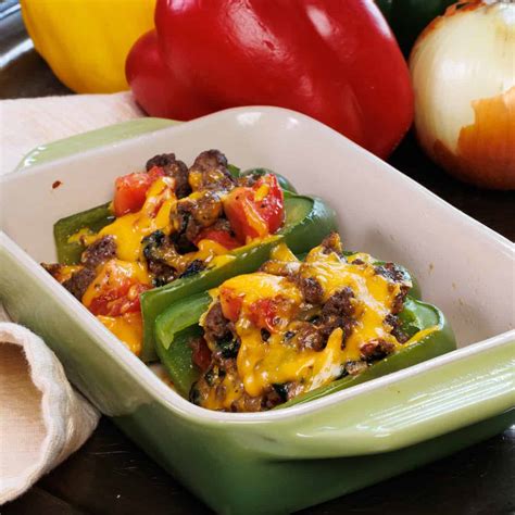 Easy Stuffed Peppers For One One Dish Kitchen
