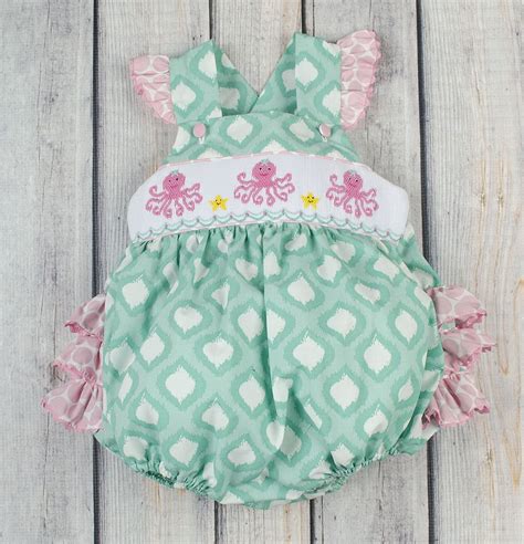 Stellybelly Octopus Ruffle Bubble Bubble Romper Rompers