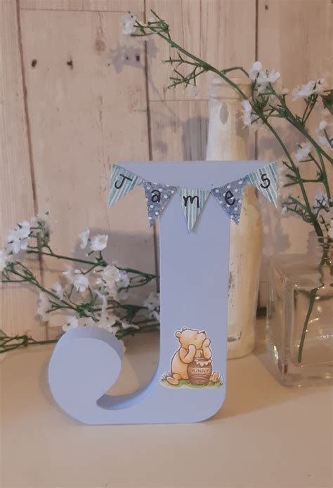 Winnie The Pooh Capital Letter Freestanding Decorated Etsy Uk