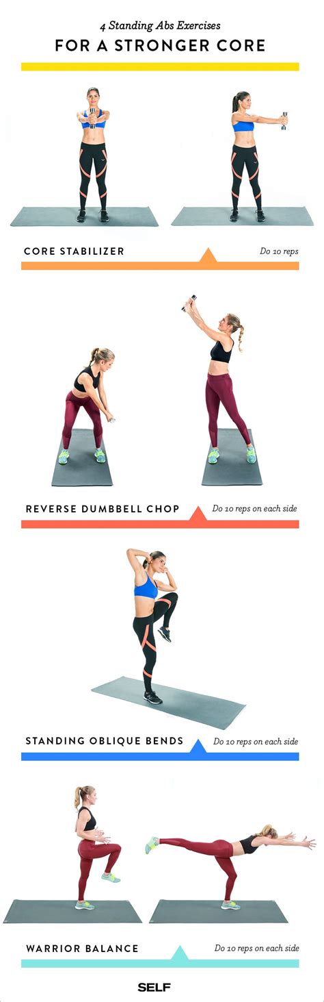 4 Standing Abs Exercises That Will Sculpt Your Core From Every Angle Self