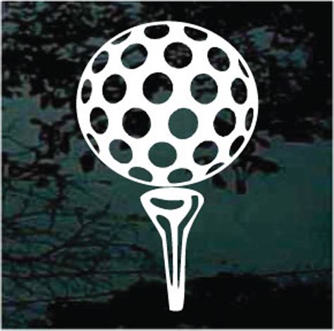 Golf Ball On Tee Car Decals And Window Stickers Decal Junky