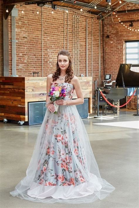 Floral Print Wedding Dresses For Spring 2016 Mywedding