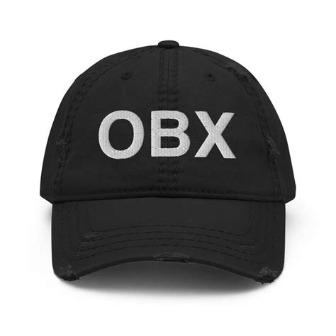 Obx Outer Banks North Carolina Distressed Dad Hat Etsy