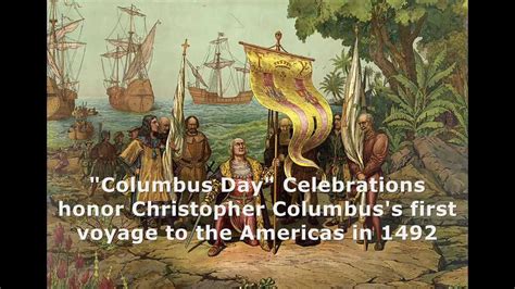 Columbus Day For Honoring Christopher Columbus Who Discovered America