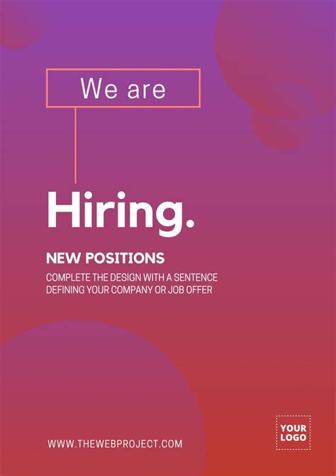 Were Hiring Customizable Poster For Businesses Graphic Design Ads