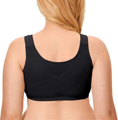 delimira women s posture bra back support front closure wireless lace cotton at amazon women s