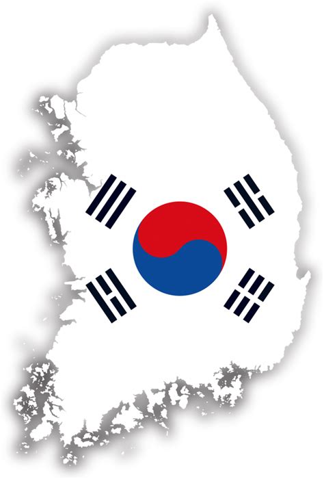 韓国 地図 国旗 | 無料イラスト素材｜素材ラボ