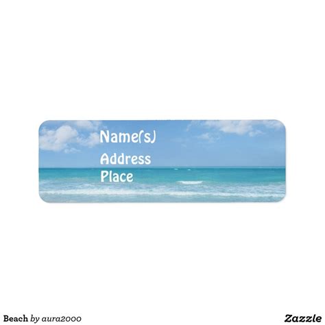 Beach Label Zazzle Com Custom Address Labels Address Labels Labels