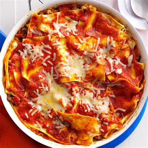 Saucy Skillet Lasagna Recipe Taste Of Home