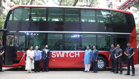 Switch Mobility Unveils Indias First And Unique Electric Double Decker