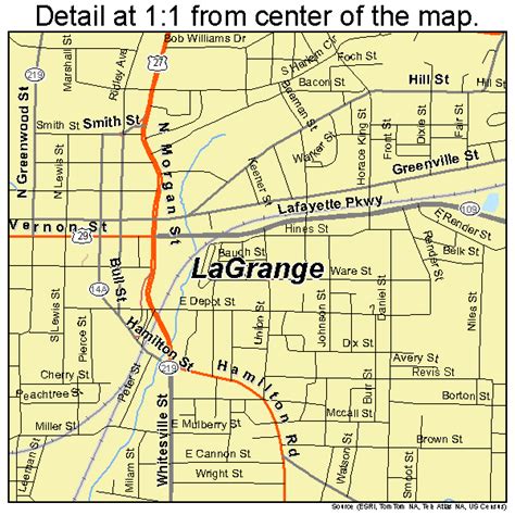 Lagrange Georgia Street Map 1344340