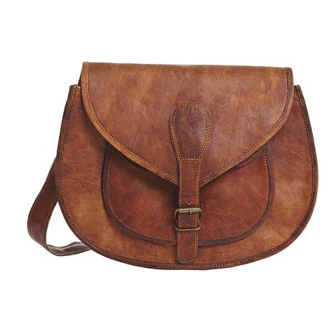 vintage leather saddle bag large by vida vida | notonthehighstreet.com
