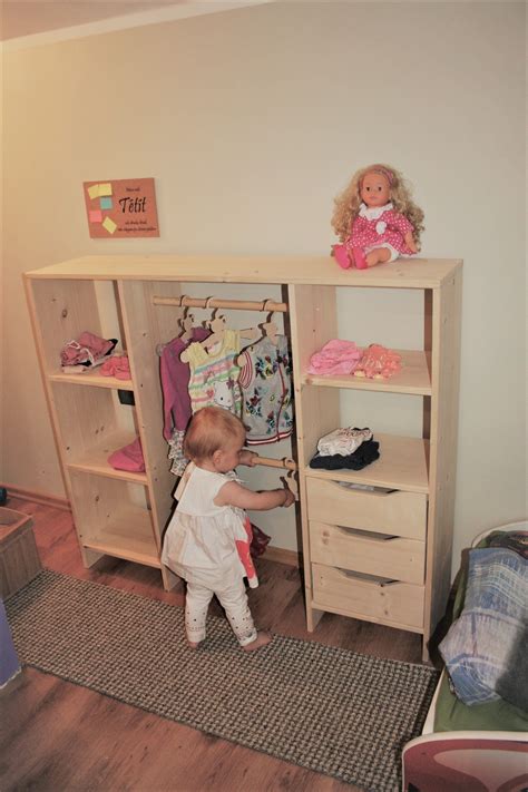 It offers livable tone for kids. Montessori Toddler Wardrobe/Shelves, Montessori Furniture ...