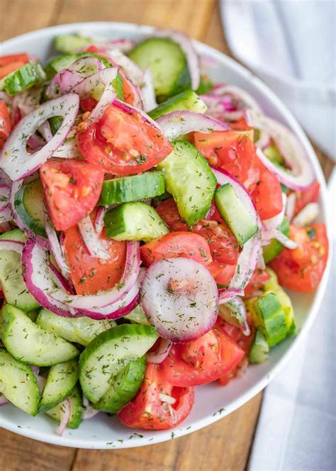 Cucumber Tomato Salad With A Quick And Easy Dill Vinaigrette In Just 1