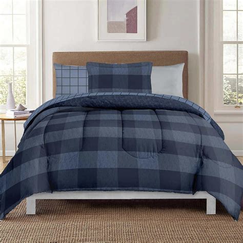 Ships free orders over $39. Berkshire Life Twin XL 8-piece Comforter Set, Navy Plaid # ...