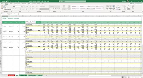 Master Production Schedule (MPS) Excel Template - Simple Sheets