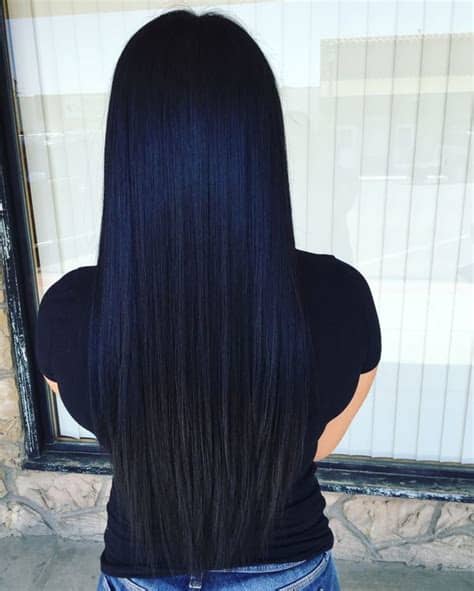 Blue black is an amazing hair color; 50 Awesome Blue Black Hair Color Looks (Trending in ...