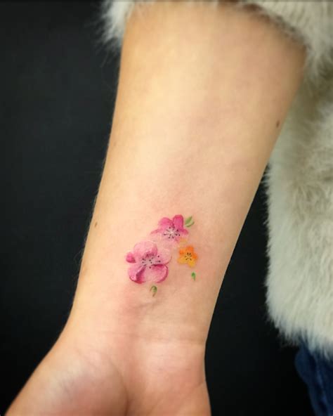 Watercolor Watercolor Tattoo Flower Tattoo Floral Minimal Tattoos For