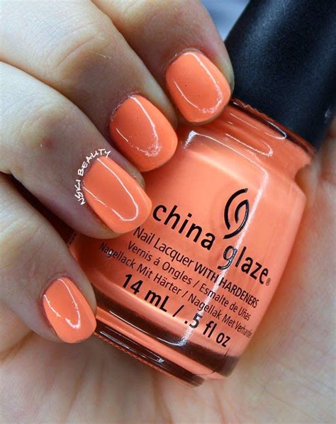 mani monday china glaze son of a peach nski beauty china nails love nails nails