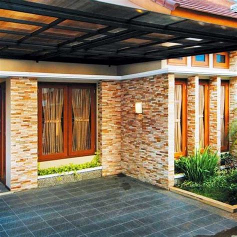 Model Teras Rumah Minimalis Batu Alam Paling Istimewa Desain Rumah