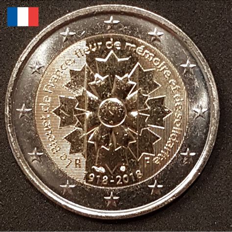 2 Euros Commémorative France 2018 Bleuet De France Piece De Monnaie