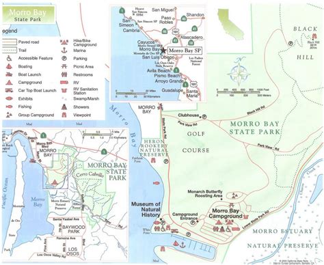 Morro Bay Map Of California Springs California State Parks Camping