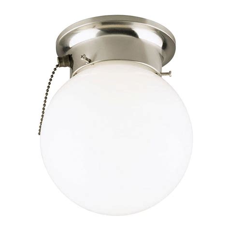 An ideal replacement for broken pull chains, this set adds a decorative detail to update existing fans in your home. Westinghouse 1-Light Brushed Nickel Interior Ceiling ...