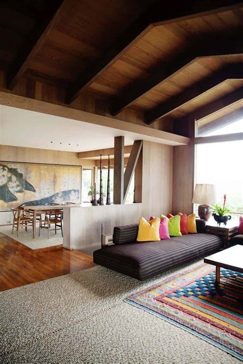 These kinds of roofs are given where there is a possibility of mezzanine floors. 30 Stunning interior living spaces with exposed ceiling ...