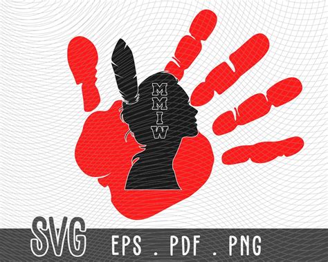 Mmiw Missing And Murdered Indigenous Woman Svg Red Hand Svg Etsy