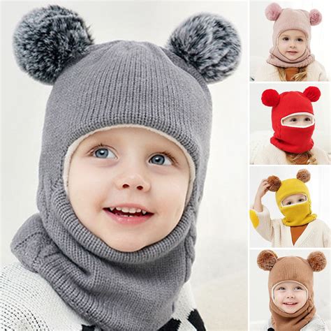 Toddler Winter Hat Baby Winter Hat Fleece Lined Girls Boys Winter Hat