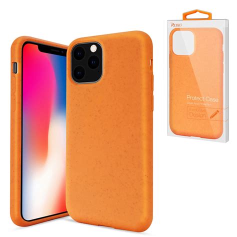 Apple Iphone 11 Pro Max Wheat Bran Silicone Phone Case In Orange